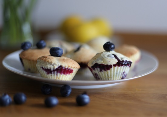 Áfonyás mini muffin