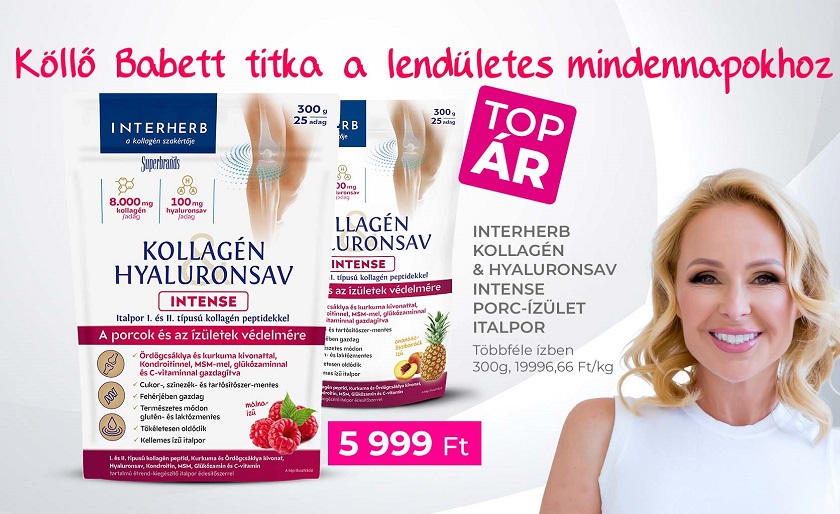 Ízületvédelem Interherb Kollagén & Hyaluronsav Intense Porcépítő italporral