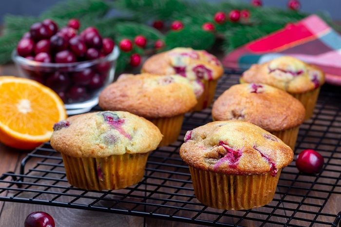 Gluténmentes, vörösáfonyás, narancsos muffin