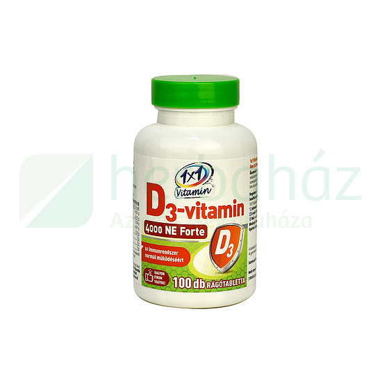 1X1 VITAMIN D3-VITAMIN 4000 NE FORTE RÁGÓTABLETTA 100DB