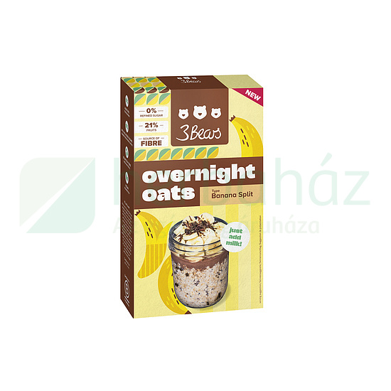 3BEARS OVERNIGHT ZABPEHELY - BANÁN SPLIT HCN 400G