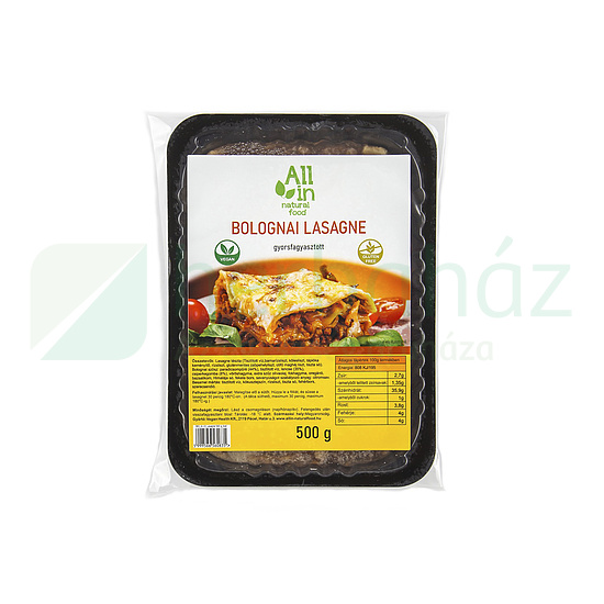 ALL IN NATURAL FOOD BOLOGNAI LASAGNE 500G[F]