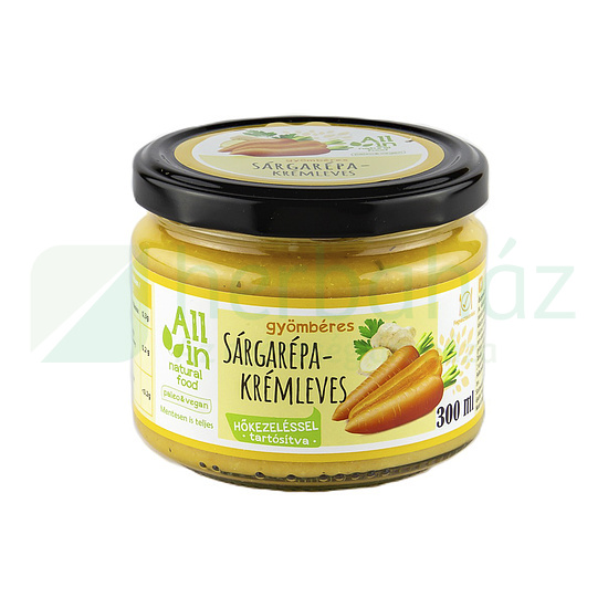 ALL IN NATURAL FOOD GYÖMBÉRES SÁRGARÉPA KRÉMLEVES 300ML