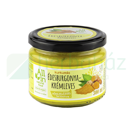 ALL IN NATURAL FOOD KURKUMÁS ÉDESBURGONYA KRÉMLEVES 300ML