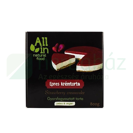 ALL IN NATURAL FOOD PALEO ÉS VEGÁN EPRES KRÉMTORTA FAGYASZTOTT 800G [F]