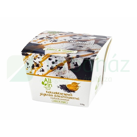 ALL IN NATURAL FOOD PALEO ÉS VEGÁN KEKSZ&KARAMELL JÉGKRÉM 120G [F]