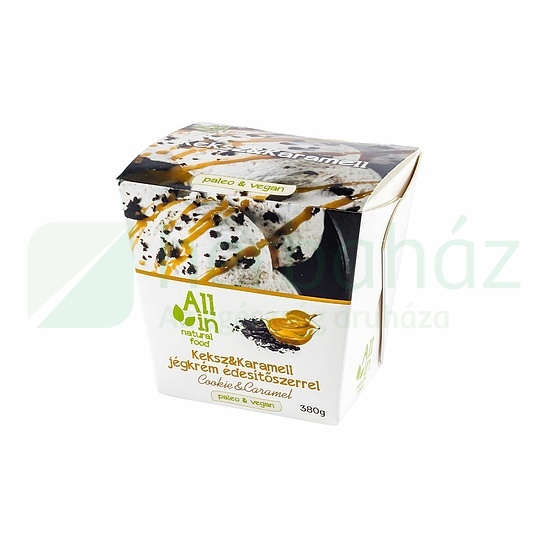 ALL IN NATURAL FOOD PALEO ÉS VEGÁN KEKSZ&KARAMELL JÉGKRÉM 380G [F]