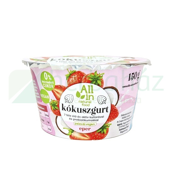 ALL IN NATURAL FOOD PALEO ÉS VEGÁN MÁLNA KÓKUSZGURT 150G[H]