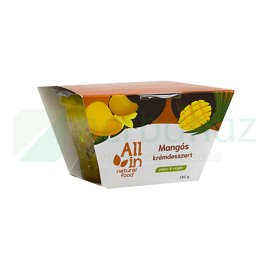 ALL IN NATURAL FOOD PALEO ÉS VEGÁN MANGÓS KRÉMDESSZERT 130G [H]