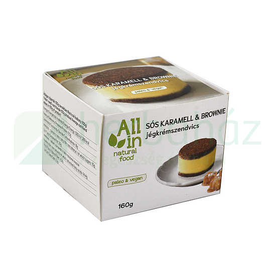 ALL IN NATURAL FOOD SÓS KARAMELL-BROWNIE JÉGKRÉMSZENDVICS 160G [F]