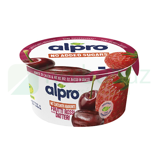 ALPRO NO ADDED SUGAR SZÓJAGURT  PIROSGYÜMÖLCS-DATOLYA 135G[H]