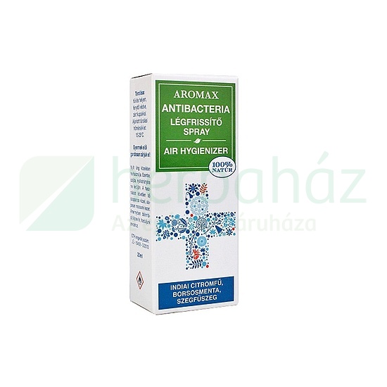 AROMAX ANTIBAKTERIA SPRAY INDIA CITROMFŰ-BORSMENTA-SZEGFŰSZEG 20ML