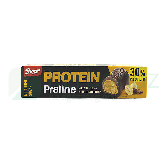 BERGEN PROTEIN PRALINÉ TEJCSOKOLÁDÉS, MOGYORÓS ÍZZEL HCN 50G
