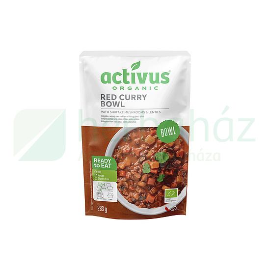 BIO ACTIVUS PIROS CURRY TÁL SHIITAKE GOMBÁVAL ÉS ZÖLD LENCSÉVEL 283G