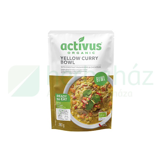 BIO ACTIVUS SÁRGA CURRY TÁL CSIPERKE GOMBÁVAL ÉS CSICSERIBORSÓVAL 283G