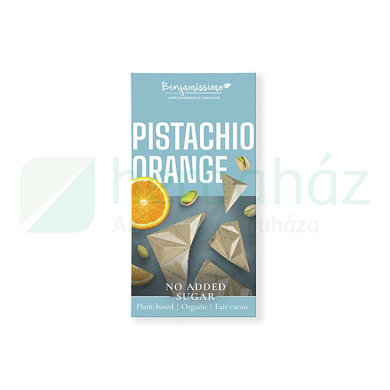 BIO BENJAMÍSSIMO VEGAN CACAO BAR PISZTÁCIA NARANCSOLAJ CUKORMENTES, GM 60G