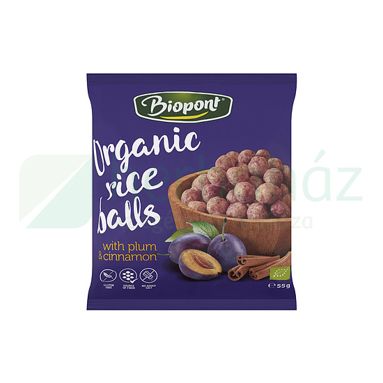 BIO BIOPONT EXTRUDÁLT RIZSGOLYÓ SZILVÁVAL ÉS FAHÉJJAL 55G