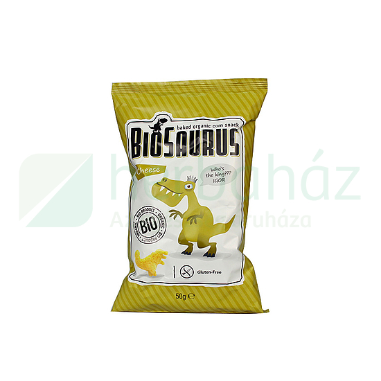 BIO MCLLOYDS BIOSAURUS IGOR KUKORICÁS SNACK SAJTOS 50G