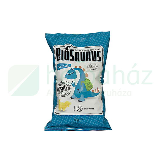 BIO MCCLOYDS BIOSAURUS JUNIOR KUKORICÁS SNACK TENGERI SÓS 50G