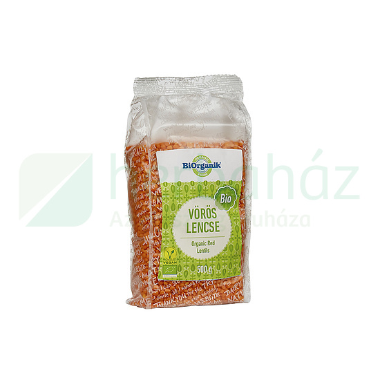 BIO BIORGANIK VÖRÖS LENCSE 500G