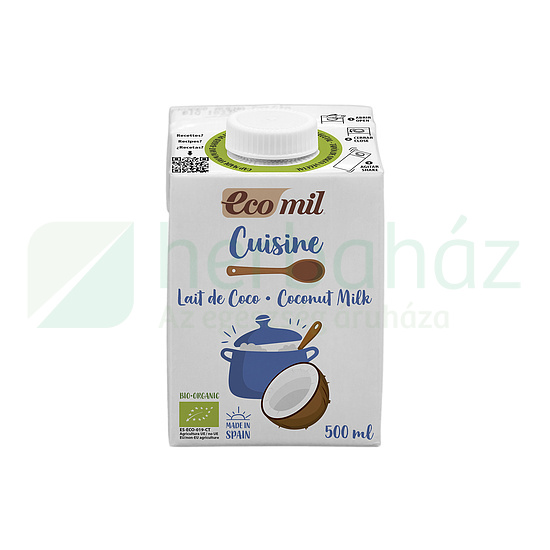 BIO ECOMIL KÓKUSZTEJ KONYHAI FELHASZNÁLÁSRA 500ML