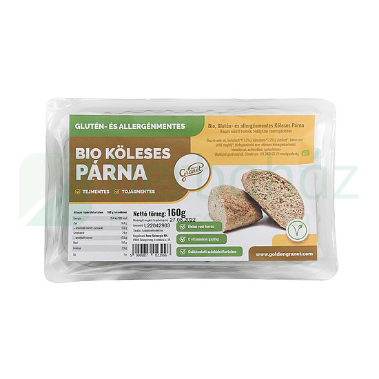 BIO GLUTÉN- ÉS ALLERGÉNMENTES GOLDEN GRANET KÖLESES PÁRNA 160G