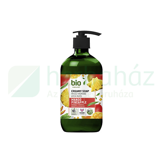 BIO NATURELL FOLYÉKONY KRÉMSZAPPAN MANGÓ ÉS ANANÁSZ (PUMPÁS) 473ML