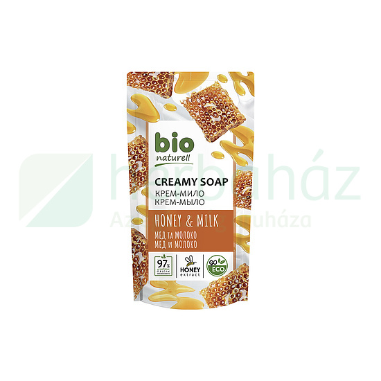 BIO NATURELL FOLYÉKONY KRÉMSZAPPAN UTÁNTÖLTŐ - MÉZ ÉS TEJ 460ML