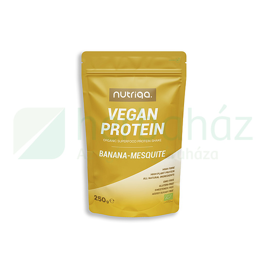 BIO NUTRIQA ORGANIC VEGAN PROTEIN PORKEVERÉK BANÁN-MESQUITE 250G