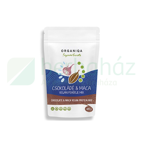 BIO ORGANIQA 100% CSOKOLÁDÉ-MACA VEGÁN FEHÉRJE 400G