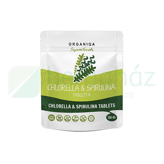 BIO ORGANIQA CHLORELLA & SPIRULINA ÉTREND-KIEGÉSZÍTŐ TABLETTA 250DB