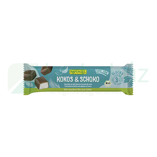 BIO RAPUNZEL KÓKUSZKOCKÁK TEJCSOKOLÁDÉS BEVONATTAL (3DB) 50G