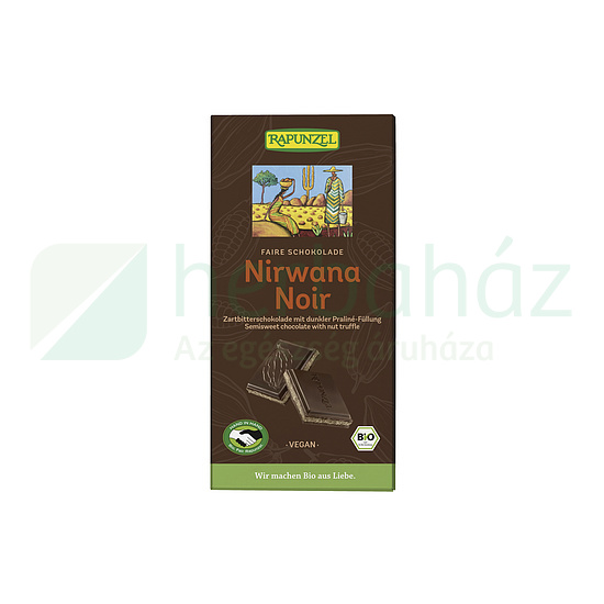 BIO RAPUNZEL NIRWANA NOIR KESERŰ TÖLTÖTT CSOKOLÁDÉ 100G