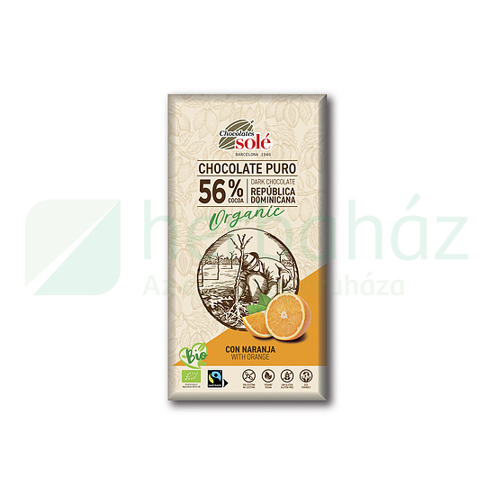 BIO SOLÉ NARANCSOS ÉTCSOKOLÁDÉ 56% 100G