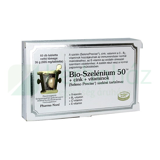 PHARMA NORD SZELÉNIUM 50+CINK TABLETTA 60DB