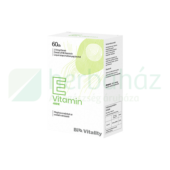 BIO VITALITY E-VITAMIN LÁGYZSELÉ KAPSZULA 60DB