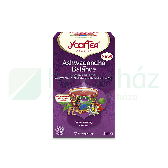 BIO YOGI TEA ASHWAGANDHA EGYENSÚLY AJURVÉDIKUS FILTERES 17DB