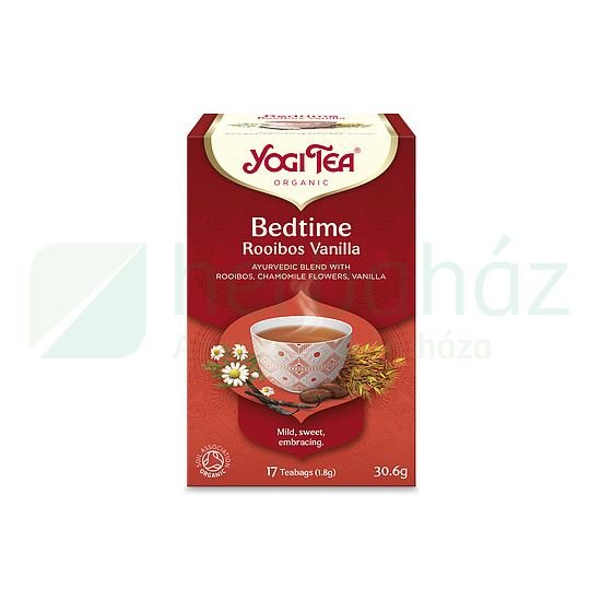 BIO YOGI TEA LEFEKVÉS ELŐTTI TEA ROOIBOS ÉS VANÍLIA ÍZESÍTÉSSEL 17DB