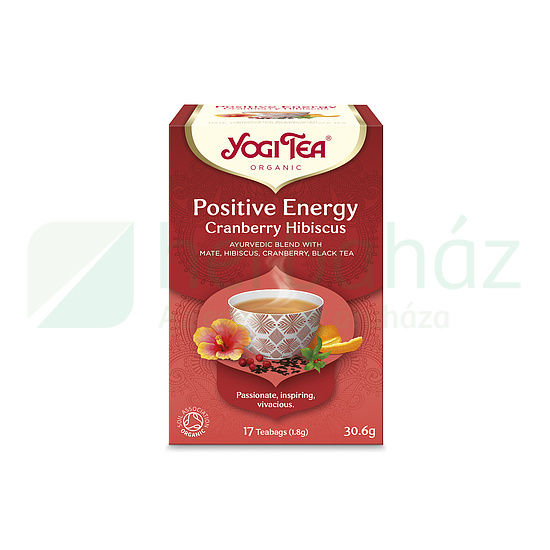 BIO YOGI TEA POZITÍV ENERGIA TEA TŐZEGÁFONYÁVAL ÉS HIBISZKUSSZAL 17DB