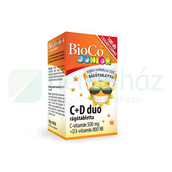 BIOCO C+D DUO JUNIOR RÁGÓTABLETTA 100DB