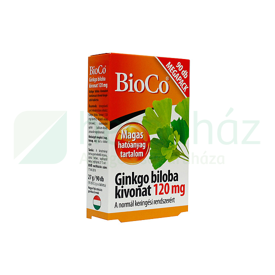 BIOCO GINKGO BILOBA KIVONAT 120MG 90DB