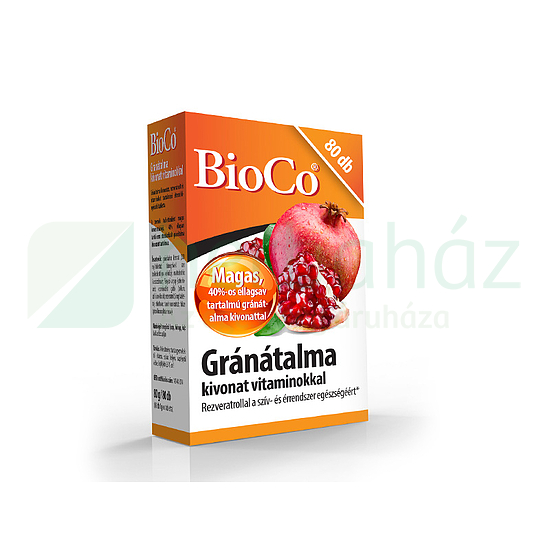 BIOCO GRÁNÁTALMA KIVONAT TABLETTA VITAMINOKKAL 80DB