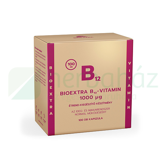 BIOEXTRA B12-VITAMIN 1000 MMG ÉTREND-KIEGÉSZÍTŐ KAPSZULA 100DB