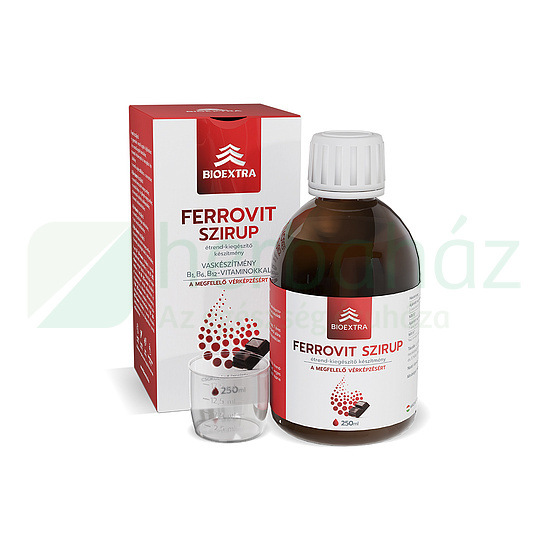 BIOEXTRA FERROVIT ÉTREND-KIEGÉSZÍTŐ SZIRUP CSOKOLÁDÉ ÍZŰ 250ML