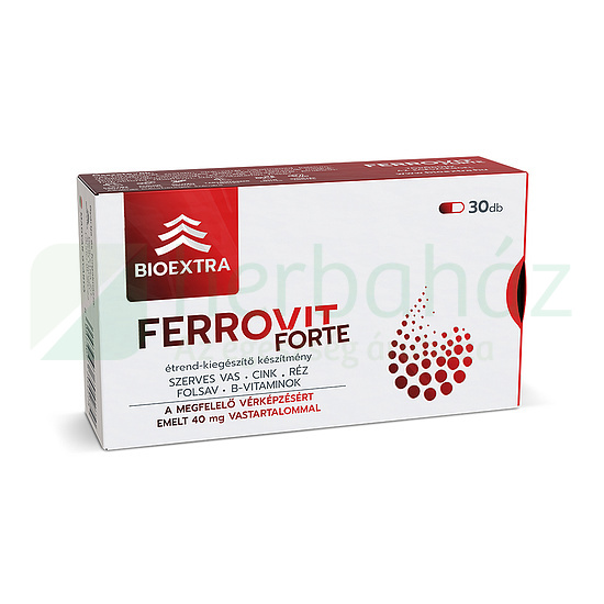 BIOEXTRA FERROVIT FORTE ÉTREND-KIEGÉSZÍTŐ KAPSZULA 30DB