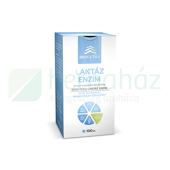 BIOEXTRA LAKTÁZ ENZIM 6500 FCCU ÉTREND-KIEGÉSZÍTŐ RÁGÓTABLETTA 100DB
