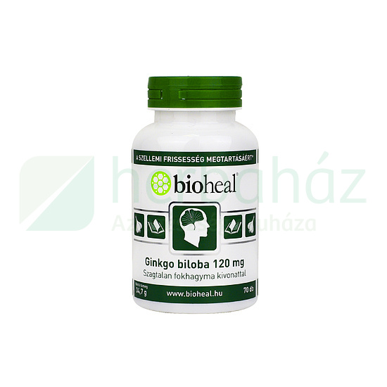 BIOHEAL GINKGO BILOBA 120MG SZAGTALAN FOKHAGYMA KIVONATTAL 70DB