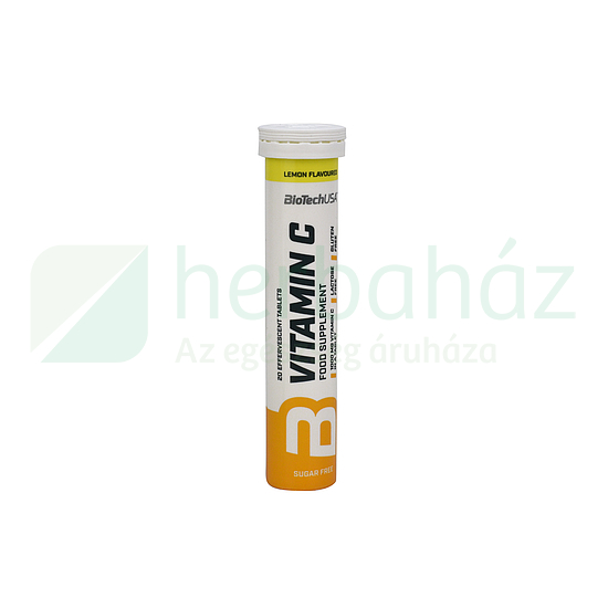 BIOTECHUSA VITAMIN-C PEZSGŐTABLETTA CITROM ÍZŰ 20DB