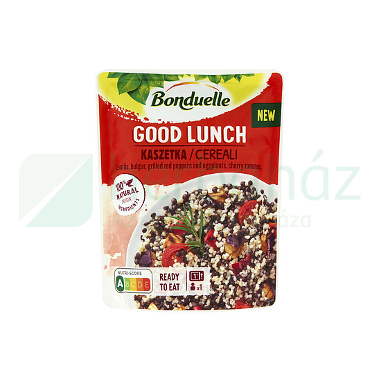 BONDUELLE GOOD LUNCH BULGUR, BELUGA LENCSE ÉS GRILL ZÖLDSÉGEK 250G