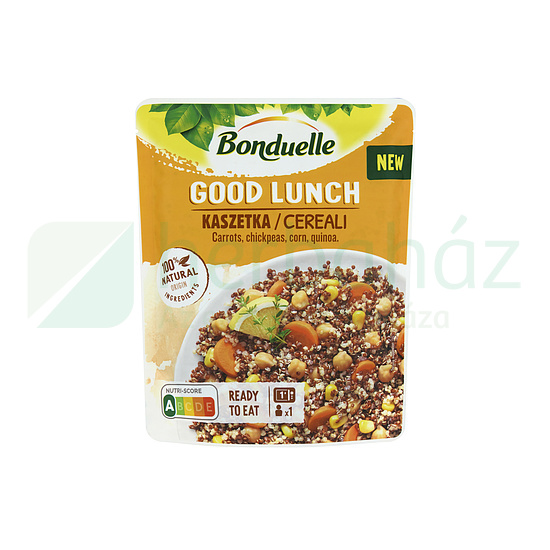 BONDUELLE GOOD LUNCH QUINOA, CSICSERIBORSÓ, SÁRGARÉPA ÉS KUKORICA 250G